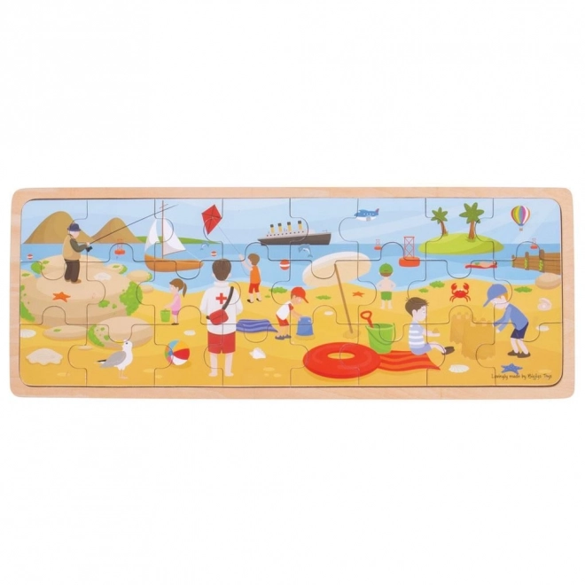 Puzzle Bigjigs Toys La plajă