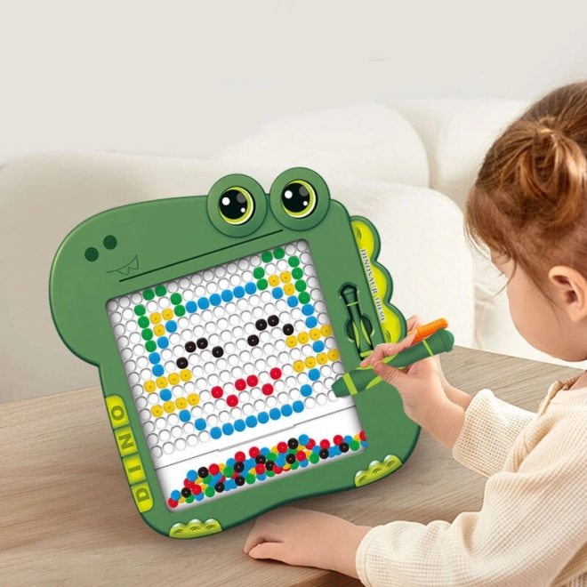 Tablă magnetică educativă Dinozaur verde