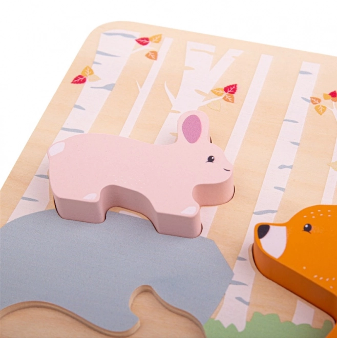 Puzzle din lemn Bigjigs Woodland