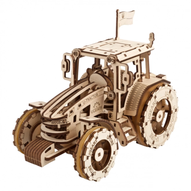 Puzzle mecanic 3D din lemn Tractor Ugears
