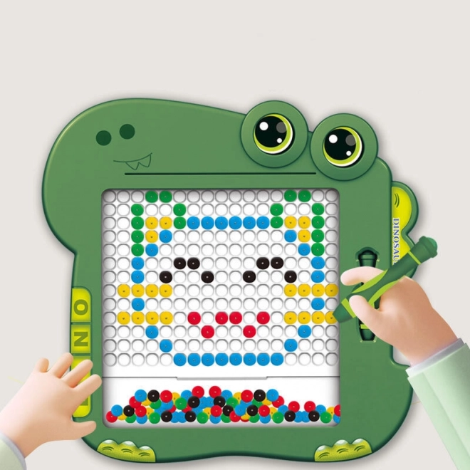Tablă magnetică educativă Dinozaur verde