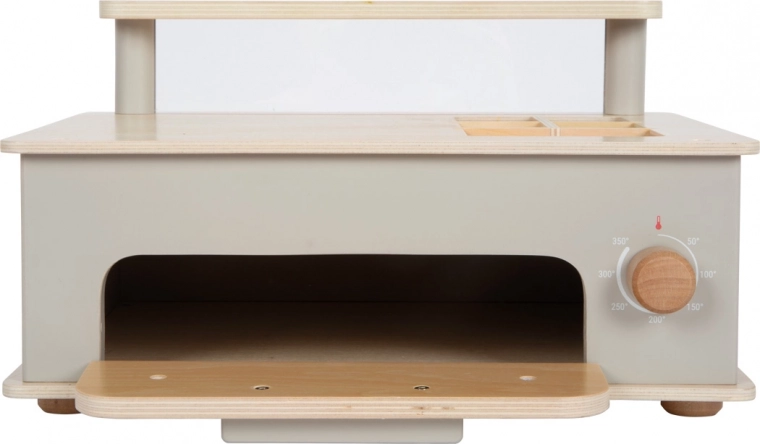 Cuptor din lemn autentic cu buton care face clic