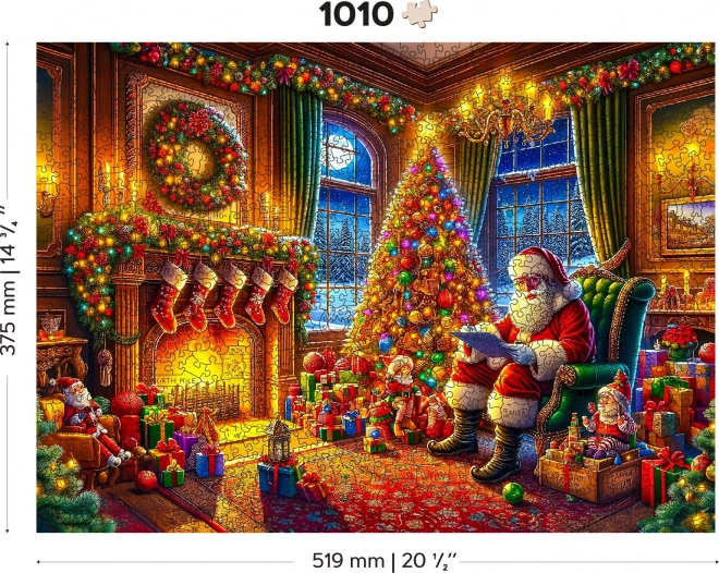 Puzzle din lemn Magia Crăciunului seara 1010 piese