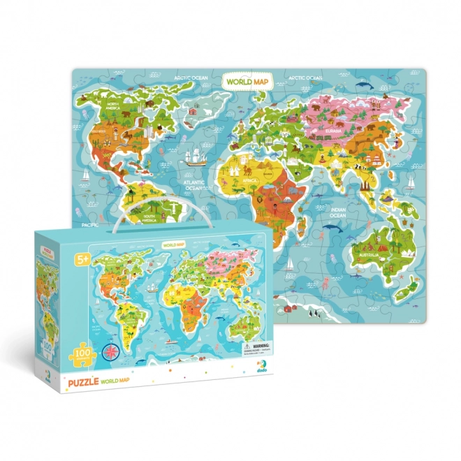 Puzzle Dodo Harta Lumii 100 Piese