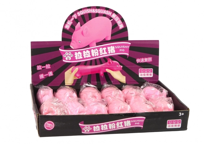 Jucărie elastică squishy porcușor roz