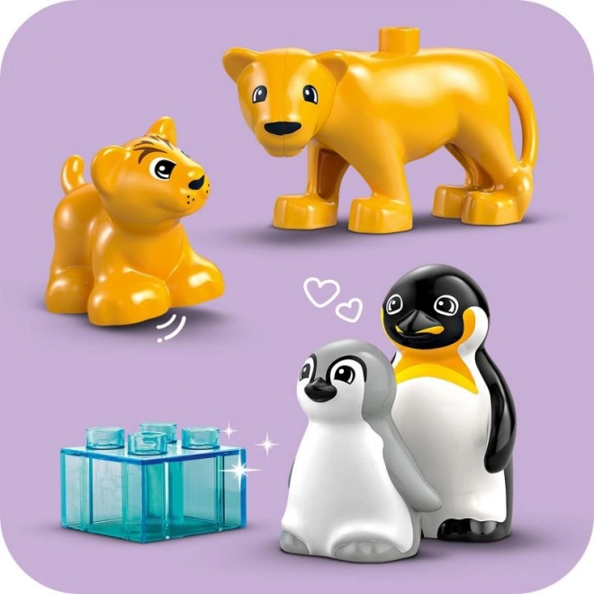 Lego Duplo Rodinke animale sălbatice: Pinguini și lei