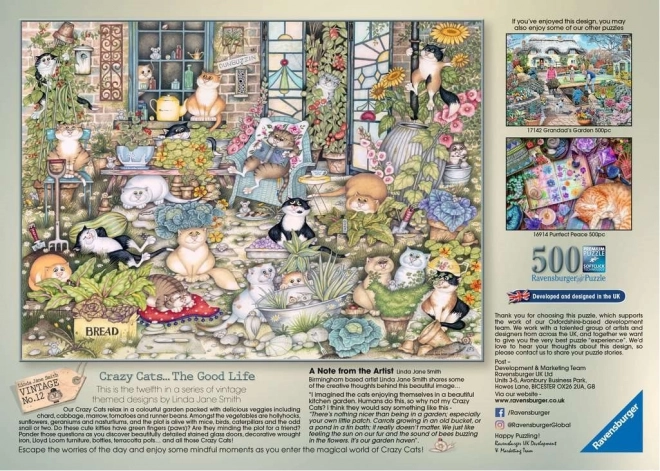 Puzzle Viața Pisicilor Crazy Cats - 500 de piese