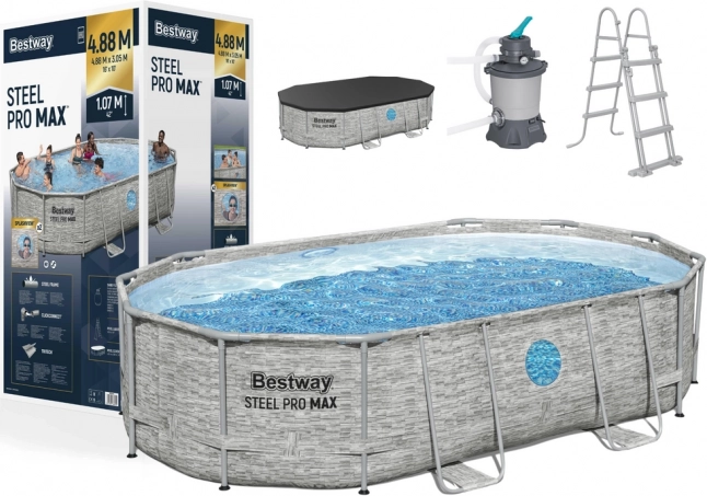 Piscina autoportantă Bestway Power Steel Swim Vista 427 x 250 x 100 cm