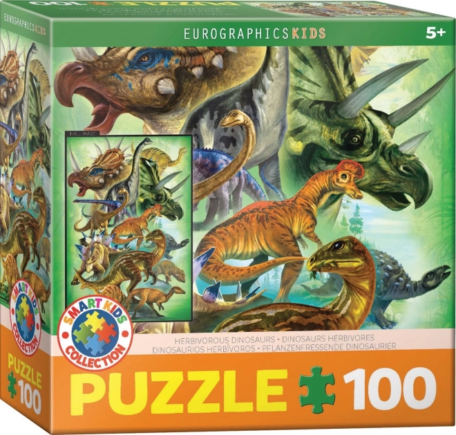 Puzzle Dinozauri Ierbivori 100 de piese