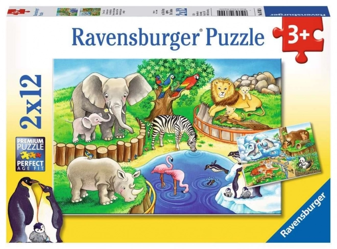 Puzzle 2 în 1 Zoo de către Ravensburger