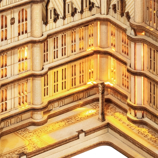 Puzzle 3D din lemn turn cu ceas Big Ben luminos