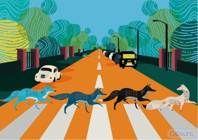 Puzzle Foxes Abbey Road 500 piese