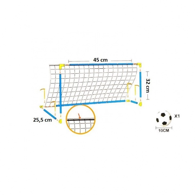 Poartă de fotbal cu minge și pompă