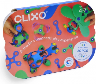 Stavește magnetică Clixo albastră și verde