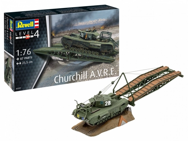 Model Churchill AVRE 1/76 din plastic