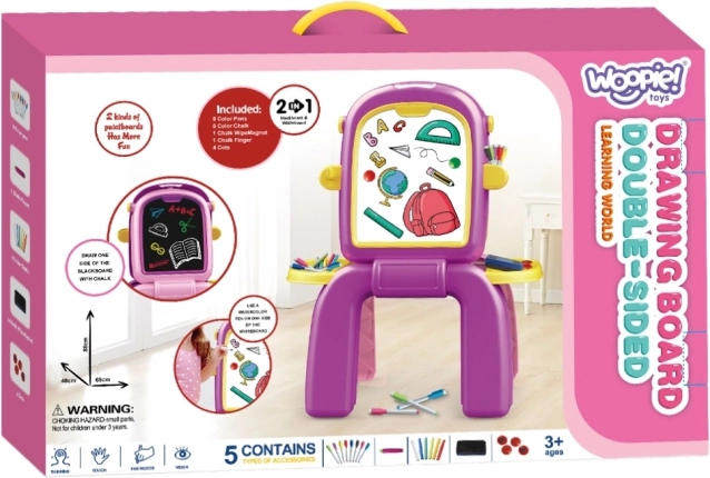 Tablă 2în1 dublă pentru desenat