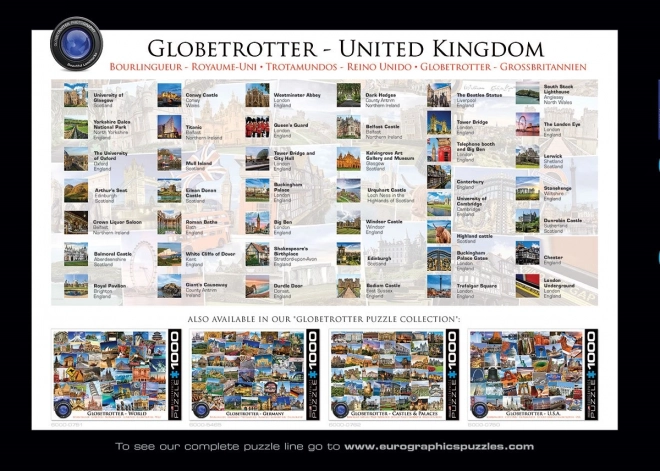 Puzzle Călător Globtroter - Marea Britanie 1000 piese