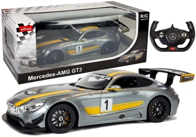 R/C mașină Mercedes-AMG GT3 Rastar 1:14 gri cu telecomandă
