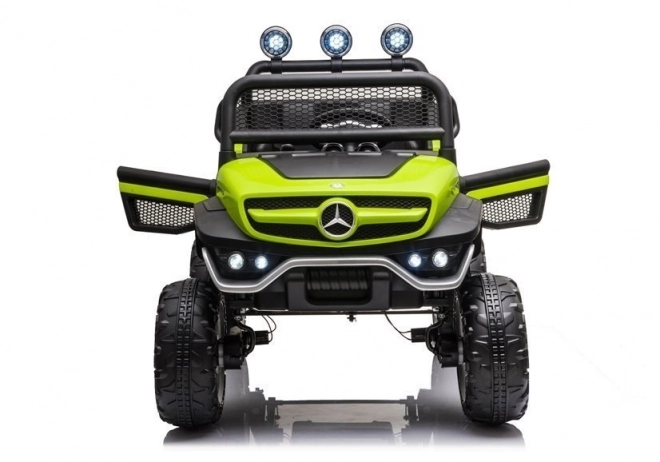 Mașină cu acumulator Mercedes Unimog S roșie – Verde