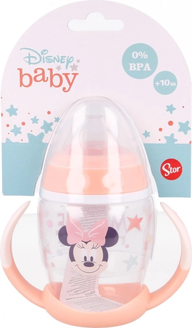 Cana cu toarte si cioc de silicon 270ml Minnie