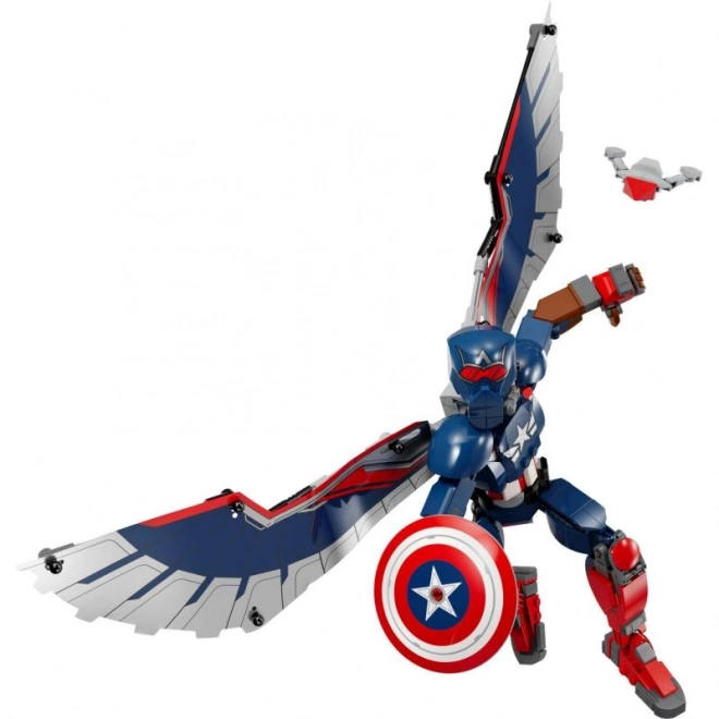Figurina LEGO Marvel Captain America cu Falcon