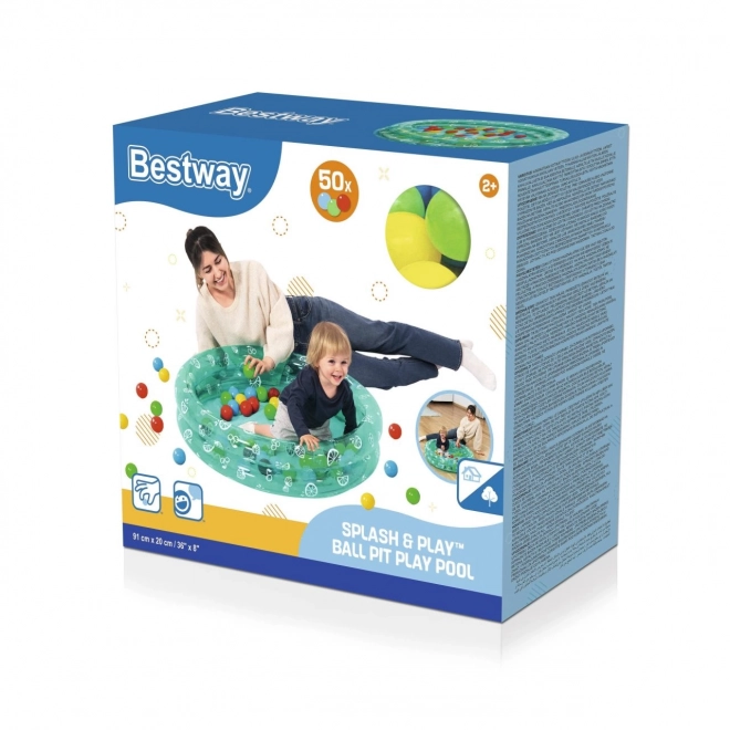 Piscină gonflabilă 91x20cm cu mingiuțe BESTWAY