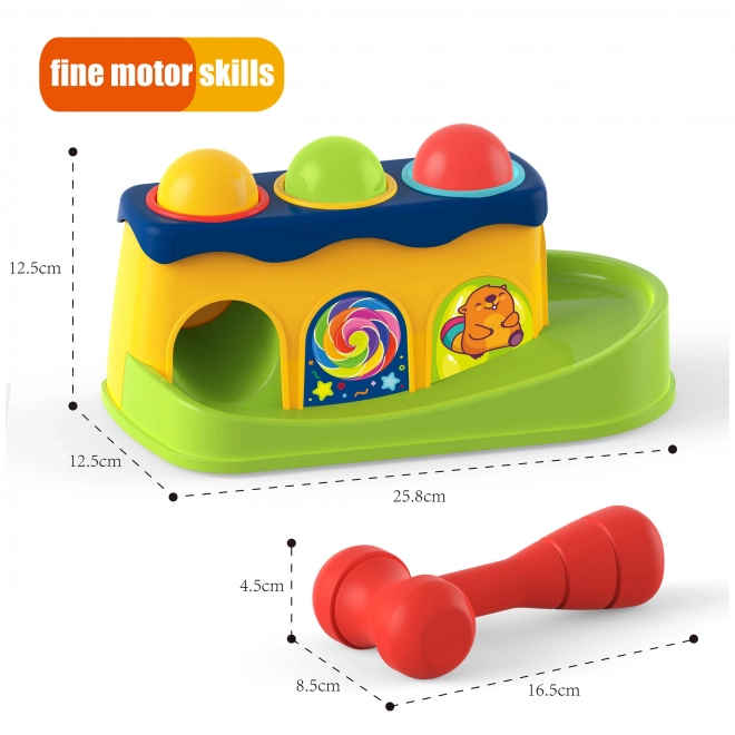 Culorata lovitură cu ciocan Montessori de la Woopie