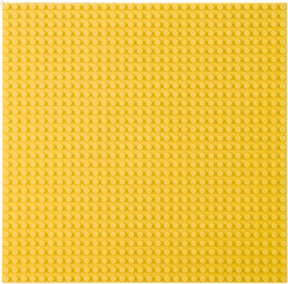 Placă de construcție pentru cuburi galbenă 25,5x25,5 cm