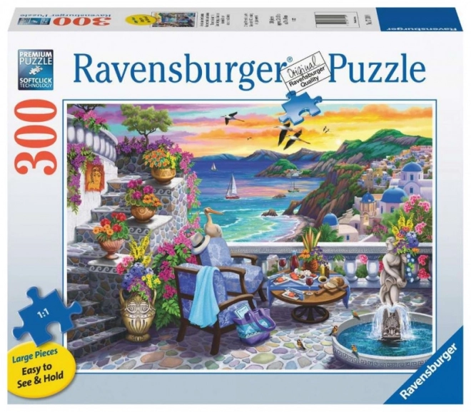 Puzzle apus de soare peste Santorini