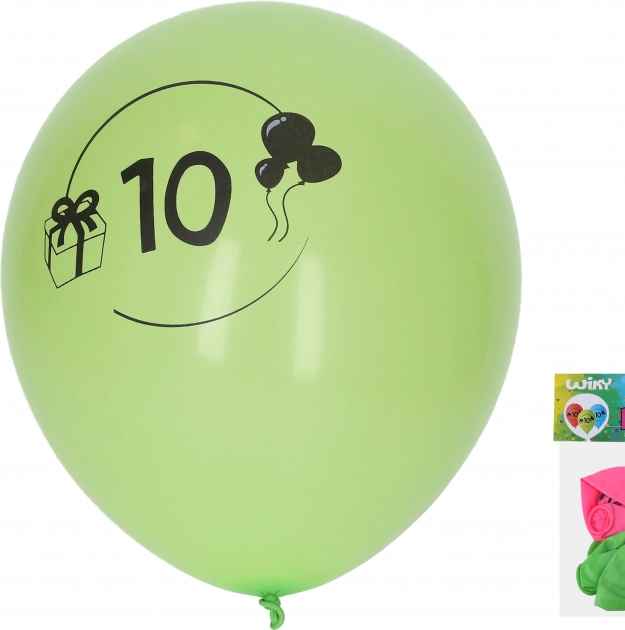 Baloane gonflabile 30 cm cu numărul 10 – set 5 buc