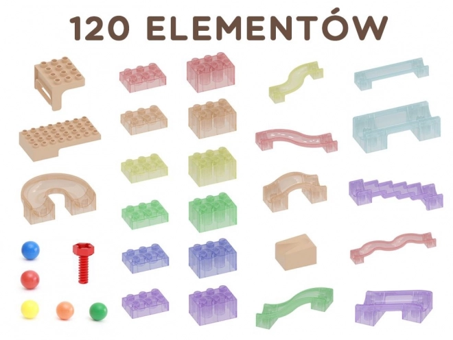 Set de construcție Masterkidz pentru traseu cu bile – Tabla STEM 120 piese