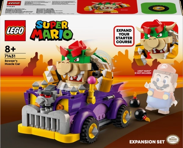 lego super mario mașina musculoasă a lui bowser – set de extindere