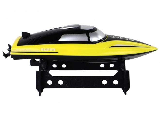 Barcă cu motor R/C galbenă