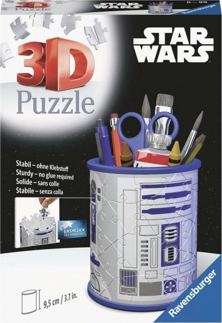 Puzzle 3D Suport Creioane Star Wars R2D2 Ravensburger