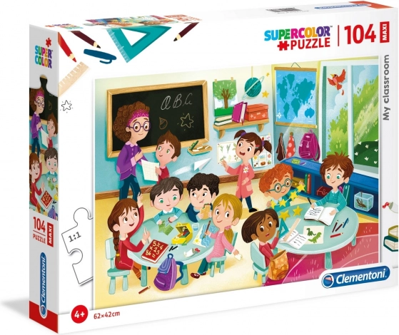 Puzzle maxi 104 piese Clasa mea CLEMENTONI