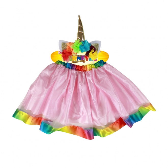 Costum fetițe Tutu Unicorn cu bentiță