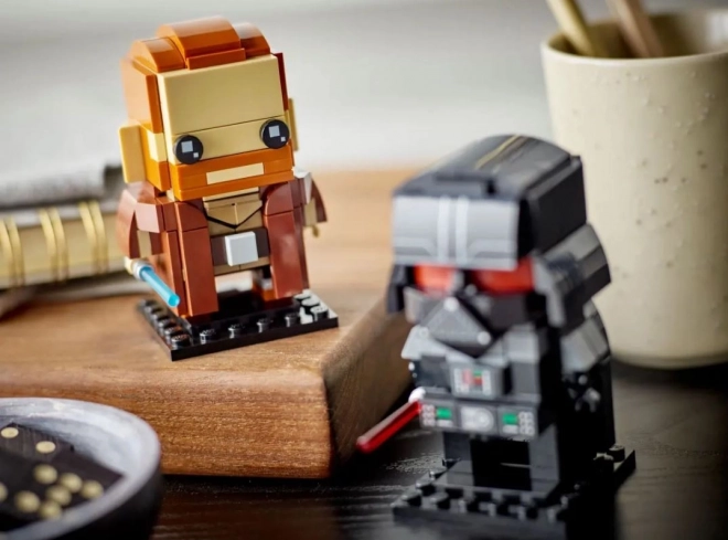 Figurine LEGO BrickHeadz Obi-Wan Kenobi și Darth Vader