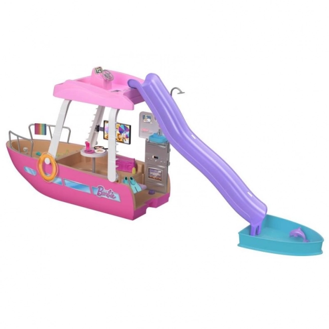 Barbie iaht de vis cu motor, cu transformare a interiorului și accesorii