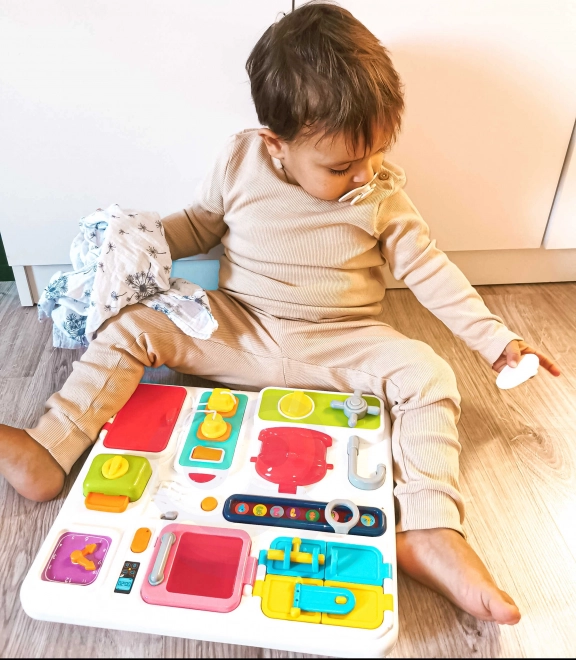 Tablă de activități Montessori cu efecte sonore și luminoase Woopie