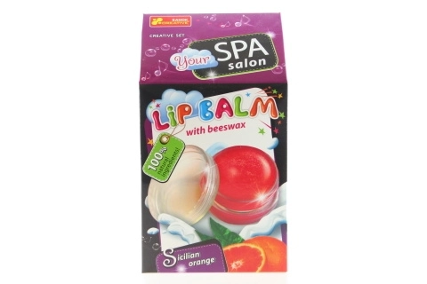 Set pentru realizarea balsamului de buze cu ceară de albine - portocală