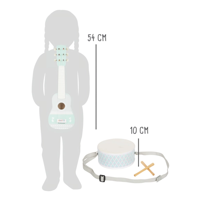 Chitară de 54 cm și tobiță cu curea