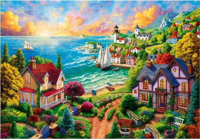 Puzzle Sat de lângă mare 260 piese