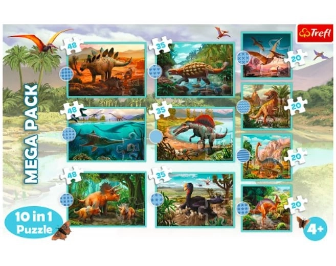 Puzzle În Lumea Dinozaurilor 10in1