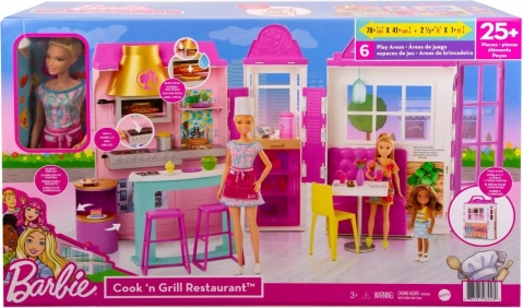 Restaurant Barbie – set de joacă cu accesorii și păpușă