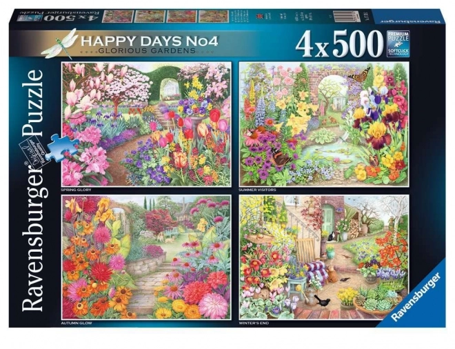 Puzzle Grădini Minunate Ravensburger 4x500