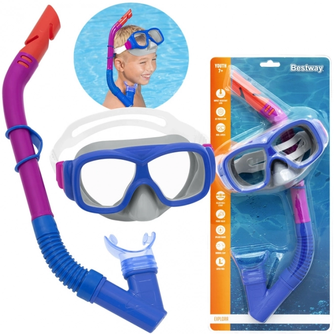 Set scufundare mască și tub Hydro Swim Bestway – violet