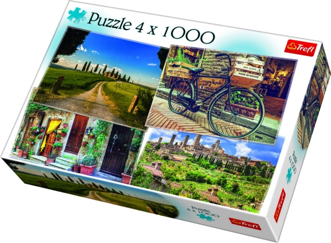 Puzzle Trefl Frumusețile Toscanei 4x1000 piese