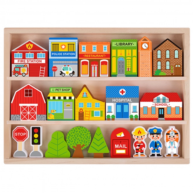 Set de construcții și figurine oraș Tooky Toy