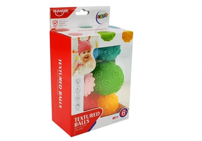 Bile senzoriale colorate pentru bebeluși set 6