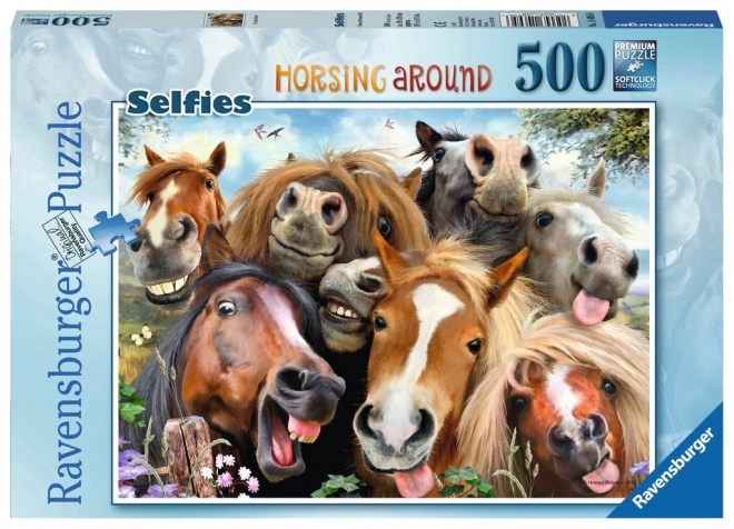 Puzzle RAVENSBURGER Selfie cu cai 500 piese